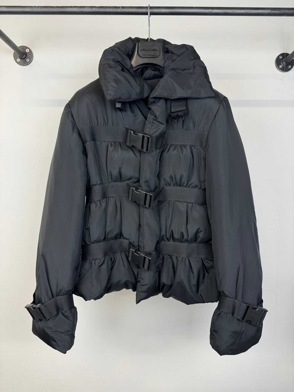 AW2003 Jean Paul Gaultier bondage belted puffer jacket
