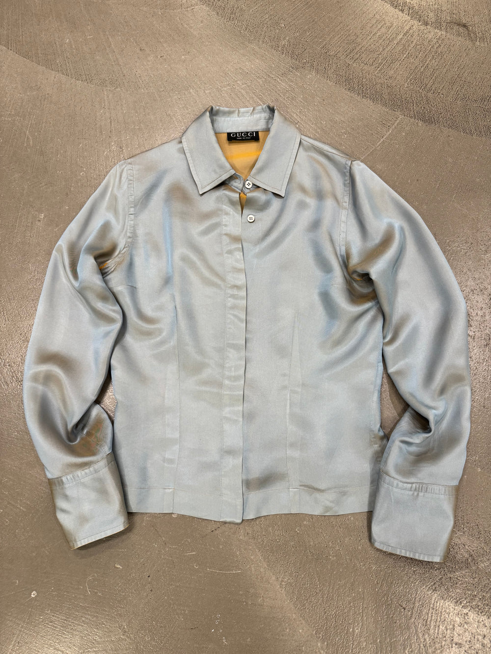 S/S1998 Gucci by Tom Ford iridescent runway shirt