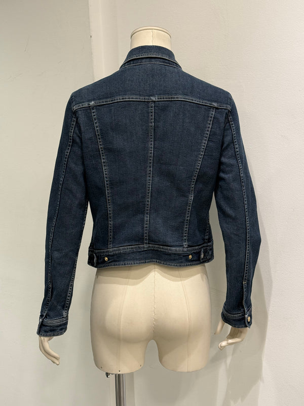 2000s Versace raw denim jacket