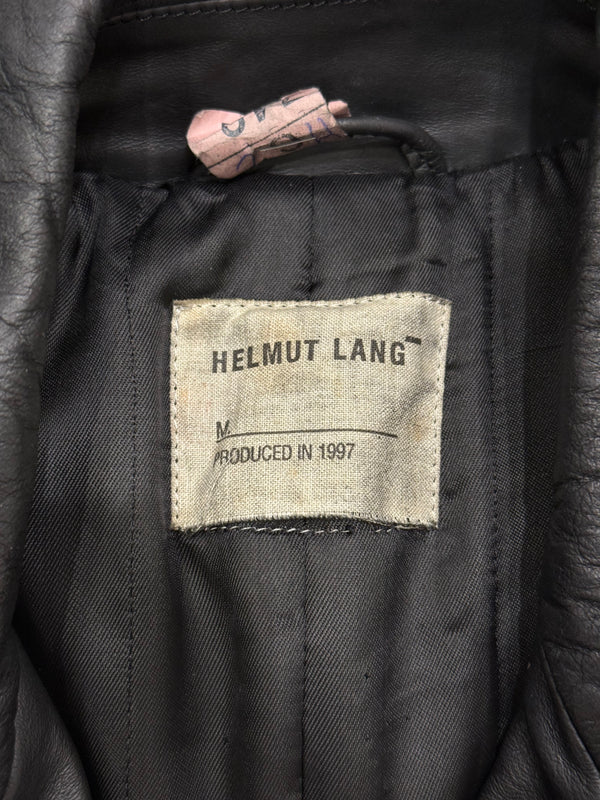 1997 Helmut Lang double breasted leather trench coat