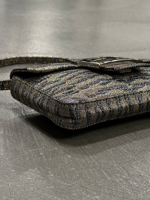 2000s Fendi mini Baguette bag with Shimmering Finish