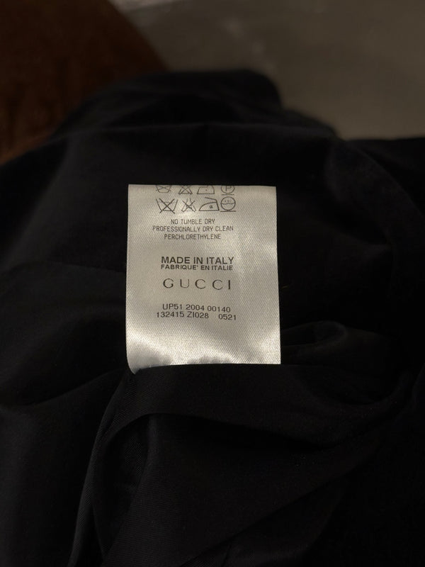 F/W2004 Gucci by Tom Ford velvet blazer with belt