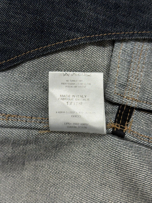 2002 Gucci by Tom Ford military officer denim jacket
