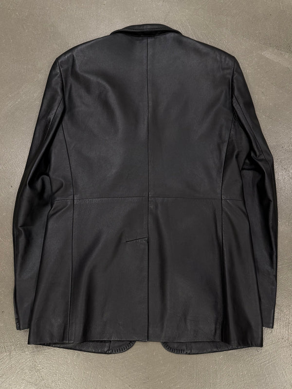 1990s Dolce & Gabbana leather tailored blazer