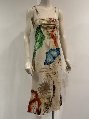 2000s Cavalli butterfly print dress