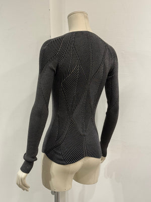 S/S2003 Yves Saint Laurent by Tom Ford sculptural ribbed knit top