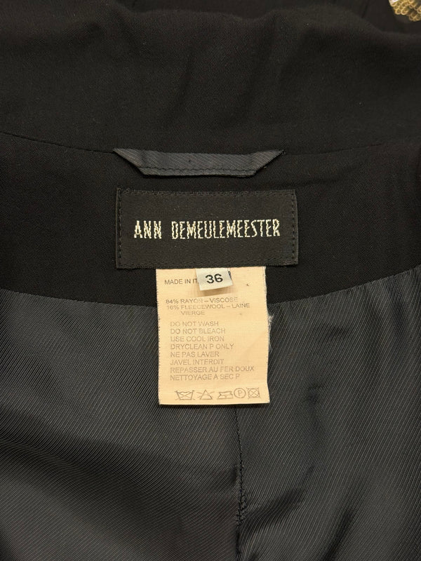 2000s Ann Demeulemeester minimalist hook closure jacket
