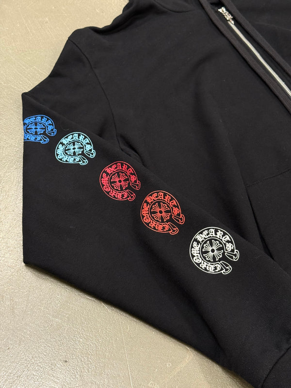 Chrome Hearts multicolor horseshoe logo zipup hoodie