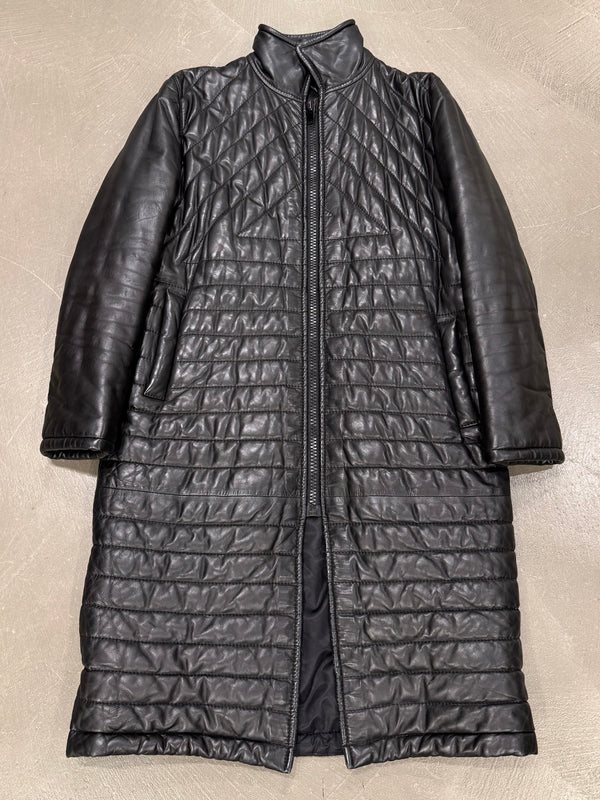 A/W2003 Dior by Hedi Slimane quilted leather Luster coat