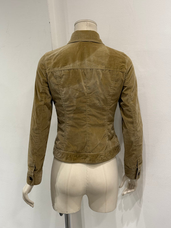 2002 Dolce & Gabbana butterfly corduroy structured jacket