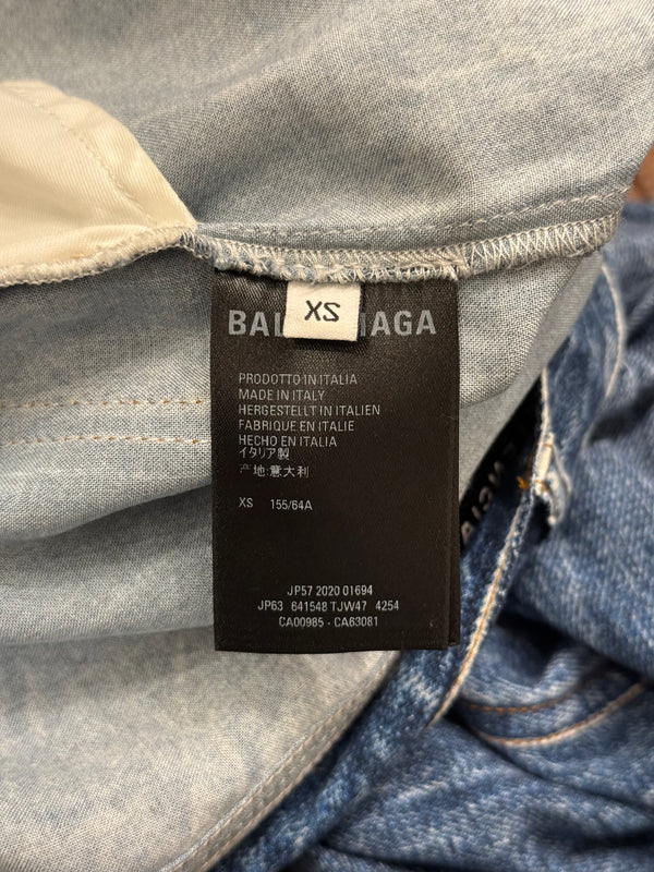 2020 Balenciaga trompe l'oeil faux jeans pants