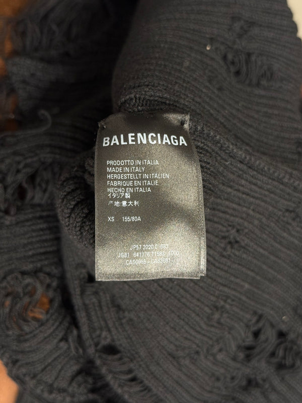 2020 Balenciaga distressed turtleneck