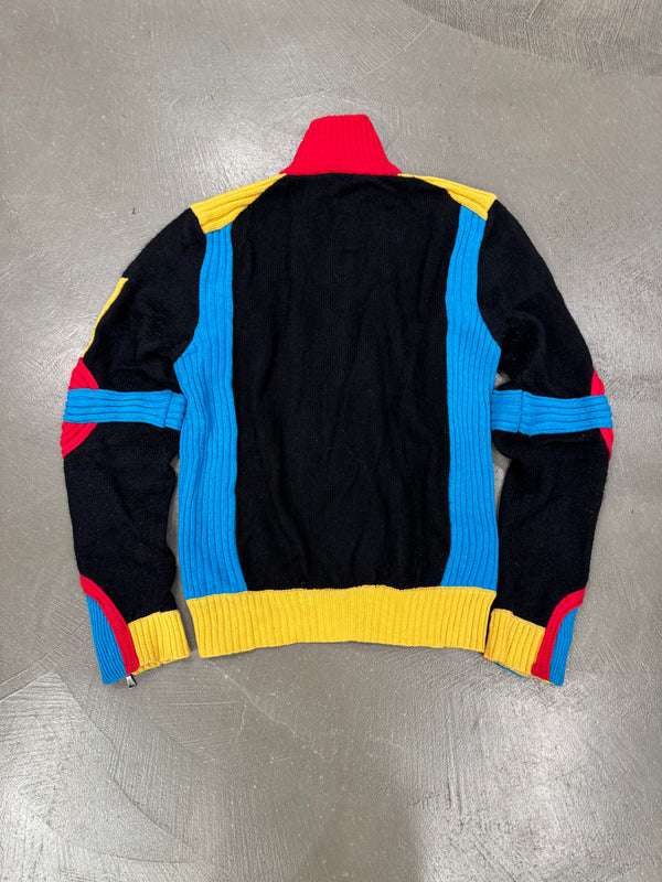 A/W2005 Gianfranco Ferré patchwork hand knitted sweater