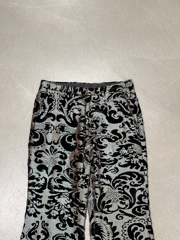 S/S2000 Gucci by Tom Ford velvet baroque damask flare pants