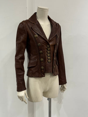 A/W2006 Dolce & Gabbana napoleon leather jacket