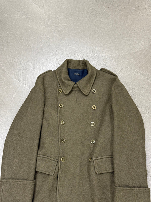 2000s Miu Miu wool military double breasted coat