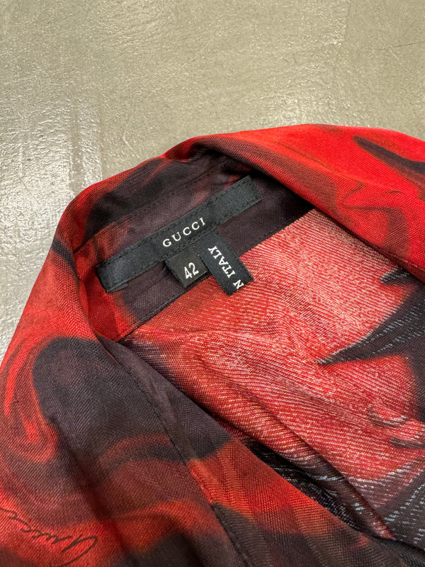 2001 Gucci by Tom Ford lava blouse top