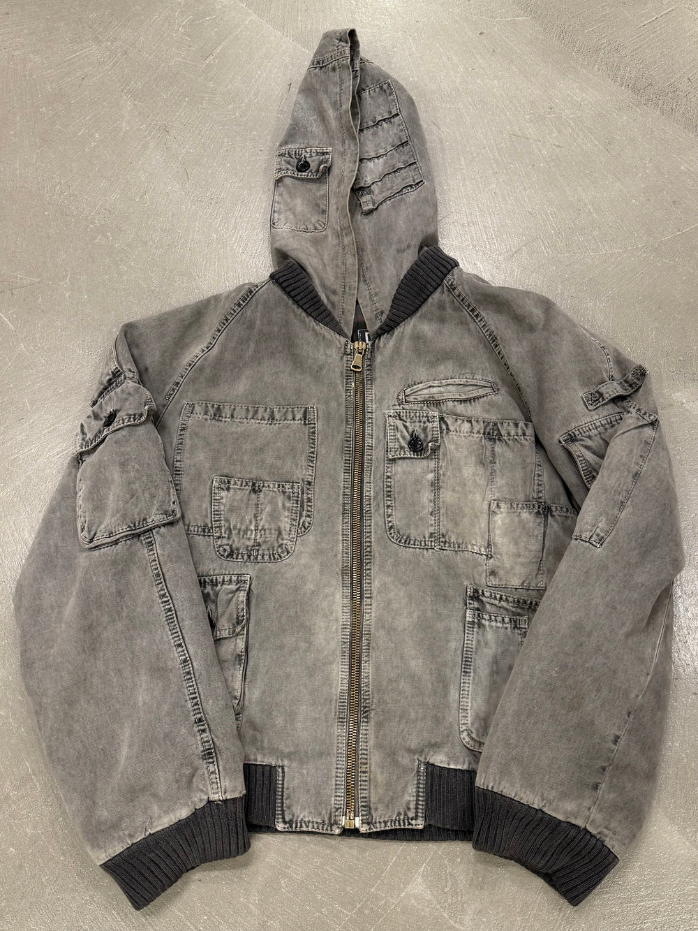 A/W2003 Dolce & Gabbana faded cargo bomber jacket