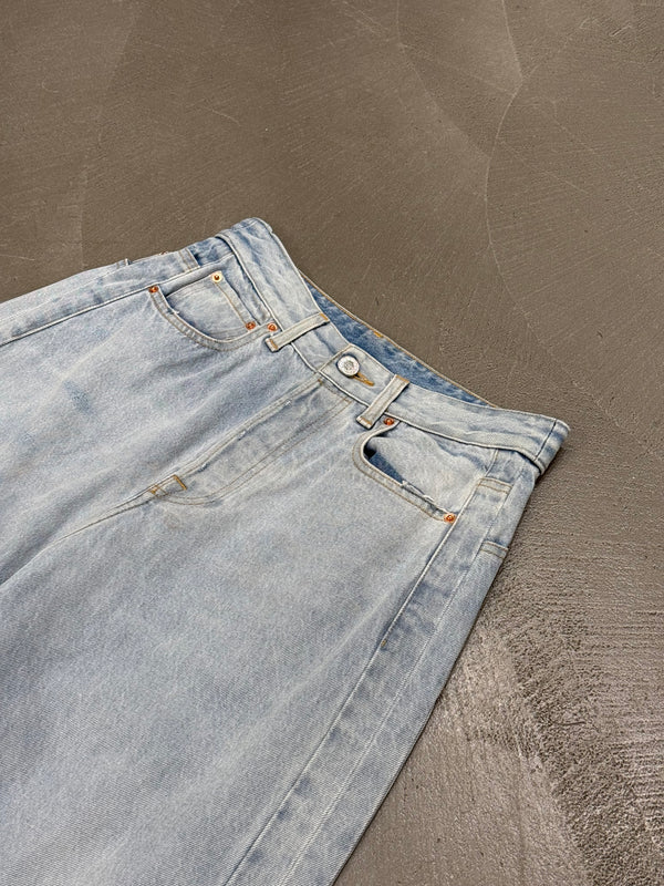 Vetements destroyed wide leg jeans