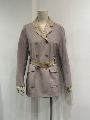 2000s Prada leather & nylon hybrid coat