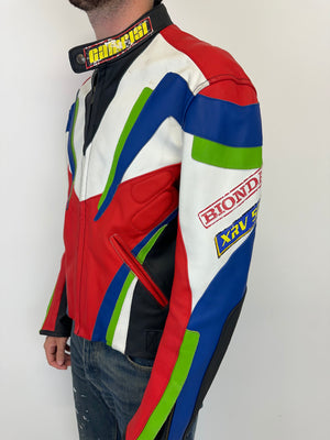 SS2004 Dolce & Gabbana leather biker racing jacket