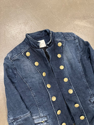 2010s Balmain military buttons denim jacket