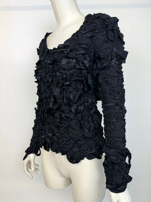 F/W 2001 Yves Saint Laurent by Tom Ford Runway Ribbon Knit Sweater Top