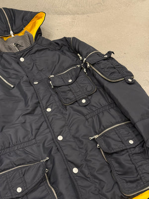 A/W2003 Dolce & Gabbana multi-zipper tornado cargo jacket