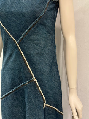 2000s Jean Paul Gaultier denim asymmetrical dress
