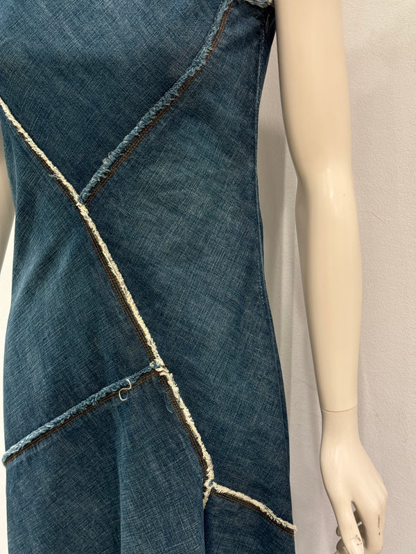 2000s Jean Paul Gaultier denim asymmetrical dress