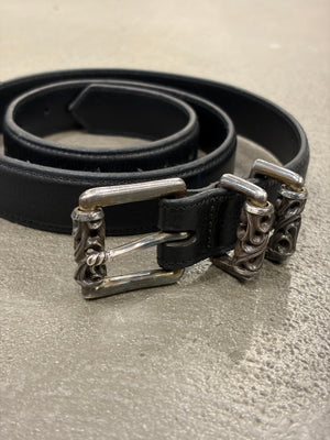 Chrome Hearts 1 inch 3-piece leather roller belt