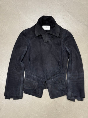 A/W2002 Yves Saint Laurent by Tom Ford runway suede multi-layer panel jacket