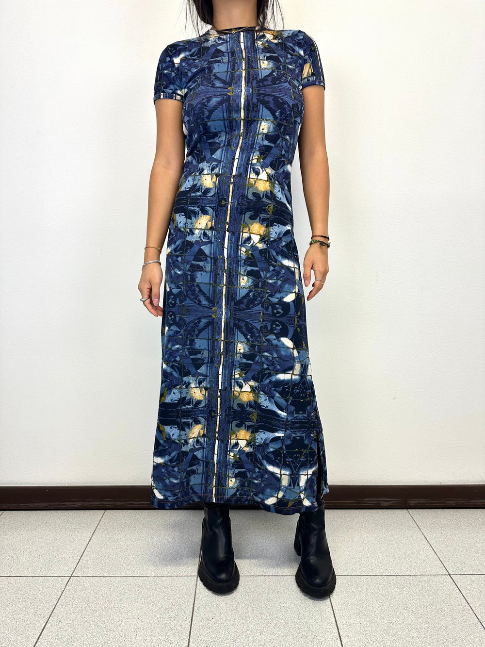2000s Jean Paul Gaultier mosaic long dress