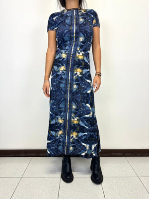 2000s Jean Paul Gaultier mosaic long dress