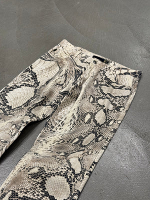 2000s Roberto Cavalli snake print pants