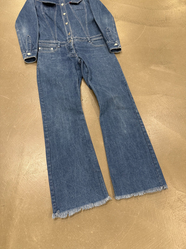 S/S1999 Alexander McQueen buster denim jumpsuit