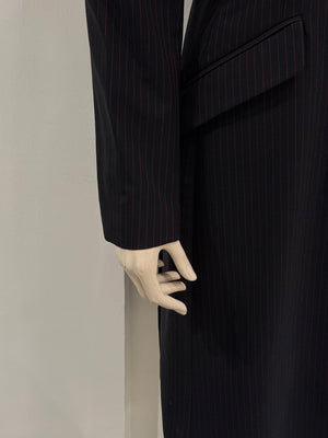A/W1998 Alexander McQueen “Joan” pinstripe long tailored coat