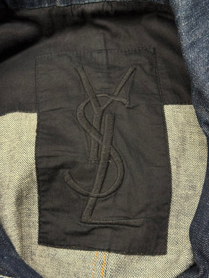 2007 Yves Saint Laurent four pocket military denim jacket