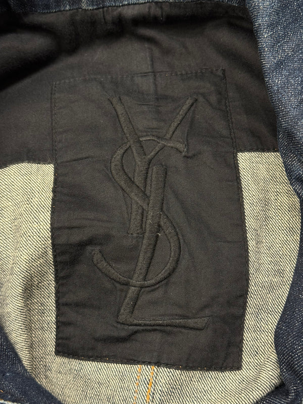 2007 Yves Saint Laurent four pocket military denim jacket
