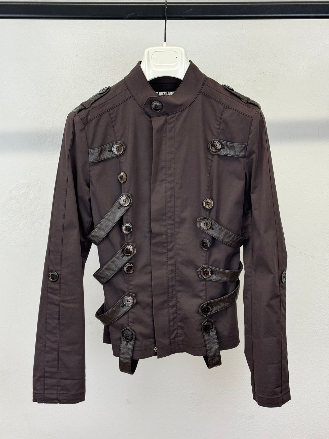 1990s Dirk Bikkembergs bondage leather straps jacket