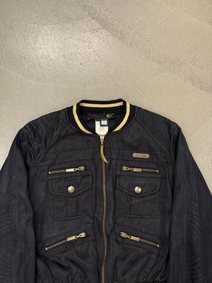 A/W 2008 Roberto Cavalli waxed cargo bomber jacket