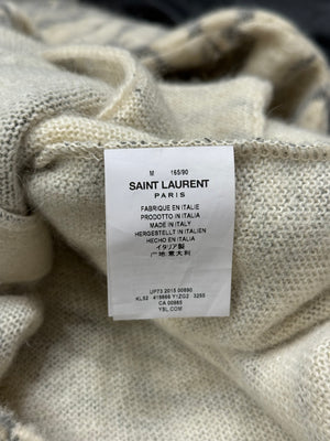 2015 Saint Laurent by Hedi Slimane tiger mohair knit cardigan