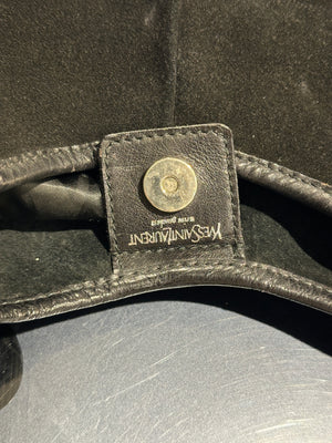 2002 Yves Saint Laurent Mombasa black suede bag