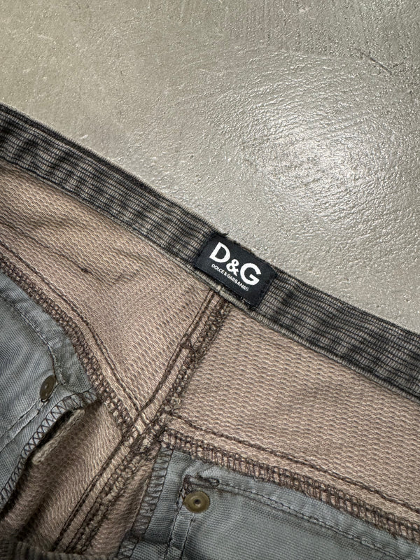 A/W2004 Dolce & Gabbana double layered hybrid combat cargo pants