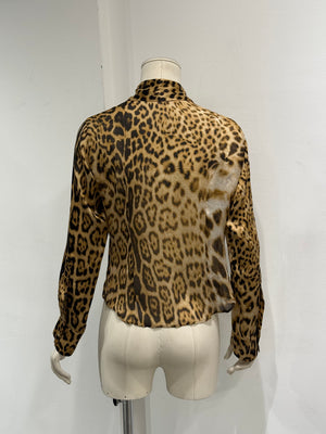2000s Roberto Cavalli silk leopard-print Shirt