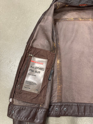 2000S Prada biker leather jacket