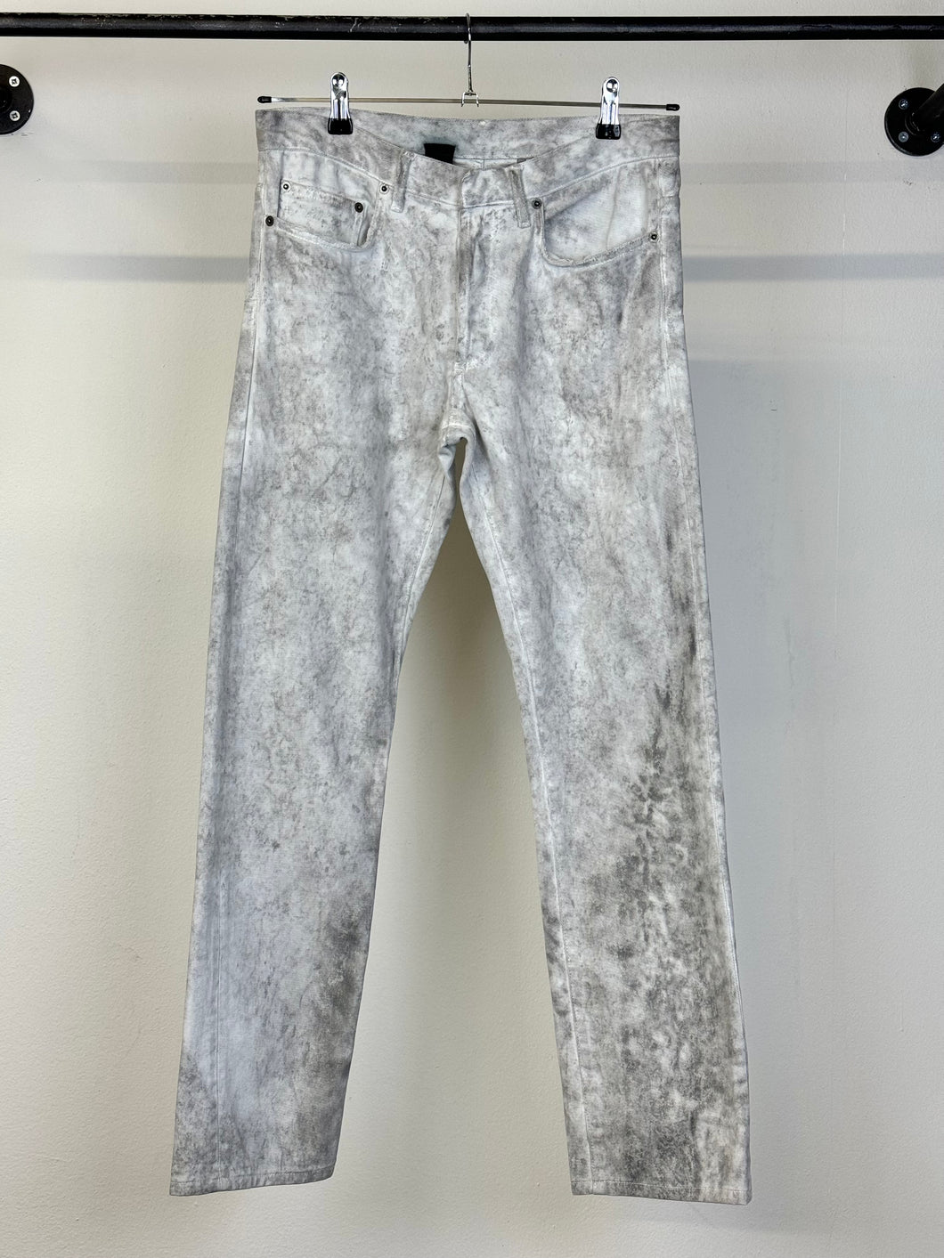 SS2006 Dior by Hedi Slimane marble snow dirty jeans