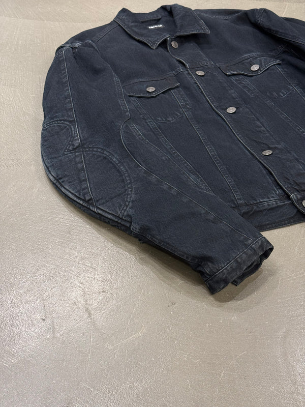 A/W2019 Balenciaga by Demna padded biker denim jacket
