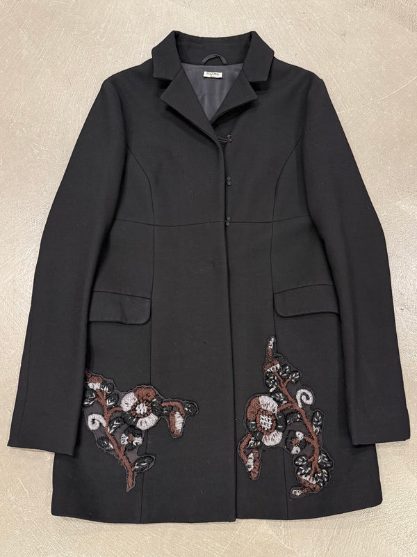 2000s Miu Miu embroidered wool coat