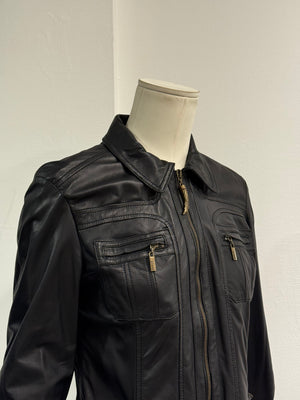 2000s Cavalli biker leather jacket